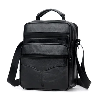 Роскошные брендовые сумки, сумки через плечо, мужские сумки-мессенджеры, натуральная кожа для сумок, черные сумки, деловые мужские сумки из воловьей кожи