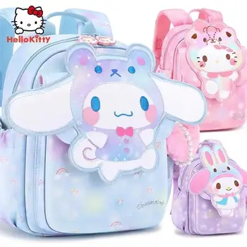 Рюкзак Hellokitty Cinnamoroll для детского сада, Рюкзак для девочек, Милая Противоотерянная сумка Mochilas Para Niñas Sanrio, мультяшный студент