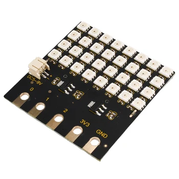 Светодиодный модуль SK6812 постоянного тока 5 В-9 В, 32-разрядная плата управления с прямоугольной матрицей micro:bit