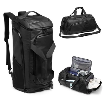 Сумка-рюкзак для спортзала, мужская сумка для тренировок, Большой емкости, для занятий фитнесом, для занятий спортом, для сухой и влажной йоги, для путешествий, с сумкой для обуви, рюкзак
