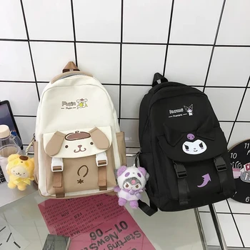 Сумки для средней школы для девочек, студенческий рюкзак для подростков, женский нейлоновый корейский рюкзак с милым рисунком
