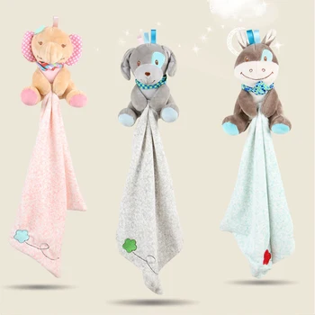 Успокаивающее полотенце для младенцев, плюшевая игрушка, Слюнявчик, полотенца, плюшевый слон, кукла, Одеяло для сна, успокаивающие детские игрушки