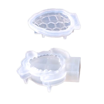 Форма для банки из смолы H9ED с крышкой 3D-форма Коробка для хранения Силиконовая форма Контейнер для конфет Эпоксидная форма DIY-Держатель ювелирных сережек