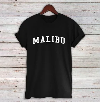 Футболка Sugarbaby Malibu, Калифорнийская футболка, Футболка Malibu, Модные Повседневные топы с круглым вырезом, Модная футболка Tumblr, Прямая поставка