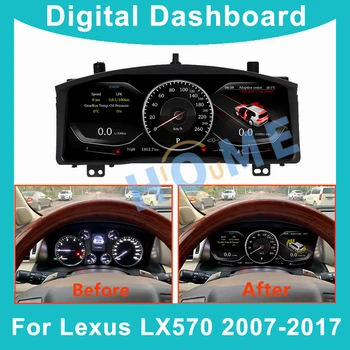 Цифровая Приборная панель Виртуальная приборная панель кабины с ЖК-экраном Спидометр для Lexus LX570 2007-2017