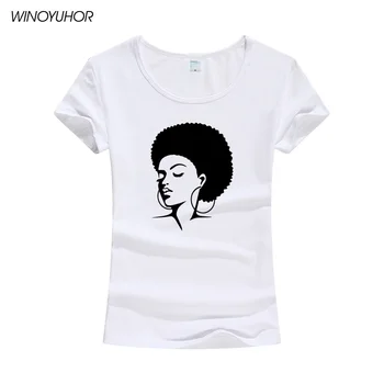 Черная женская футболка с принтом в африканском стиле, Летние новые модные топы с круглым вырезом и коротким рукавом, панк-футболка Camiseta Femenina